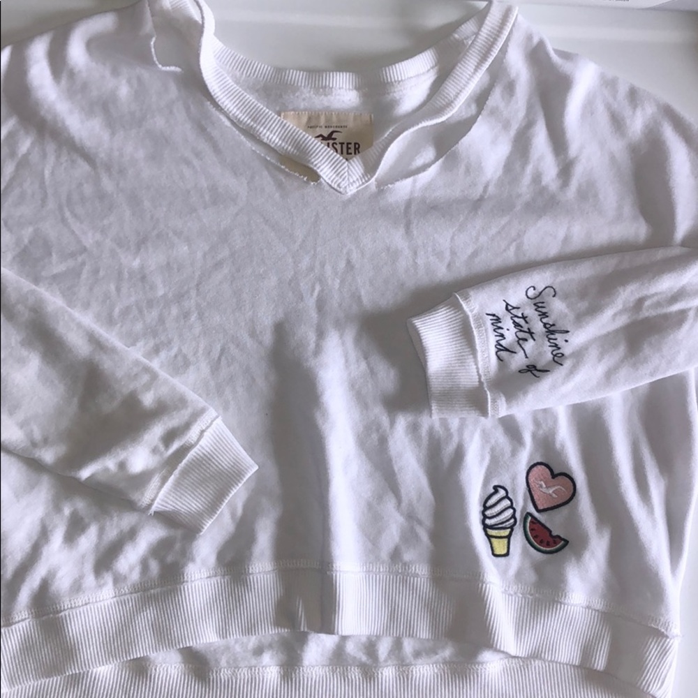 Hollister distressed sweatshirt
